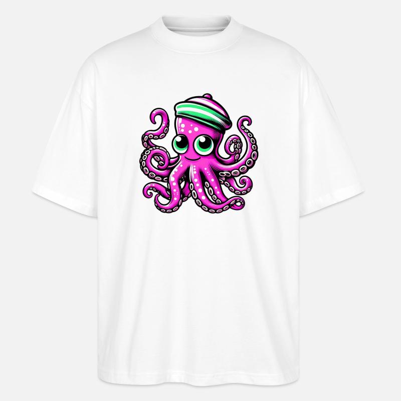 Pieuvre - T-shirt bio Blaster 2.0 coupe oversize Stanley/Stella Unisexe - blanc