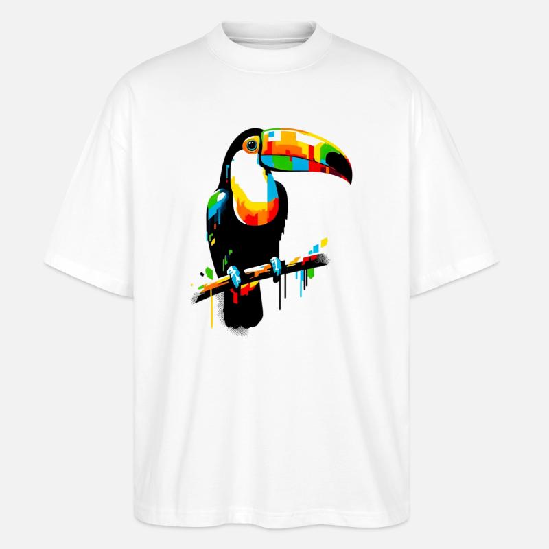 Toucan - T-shirt bio Blaster 2.0 coupe oversize Stanley/Stella Unisexe - blanc