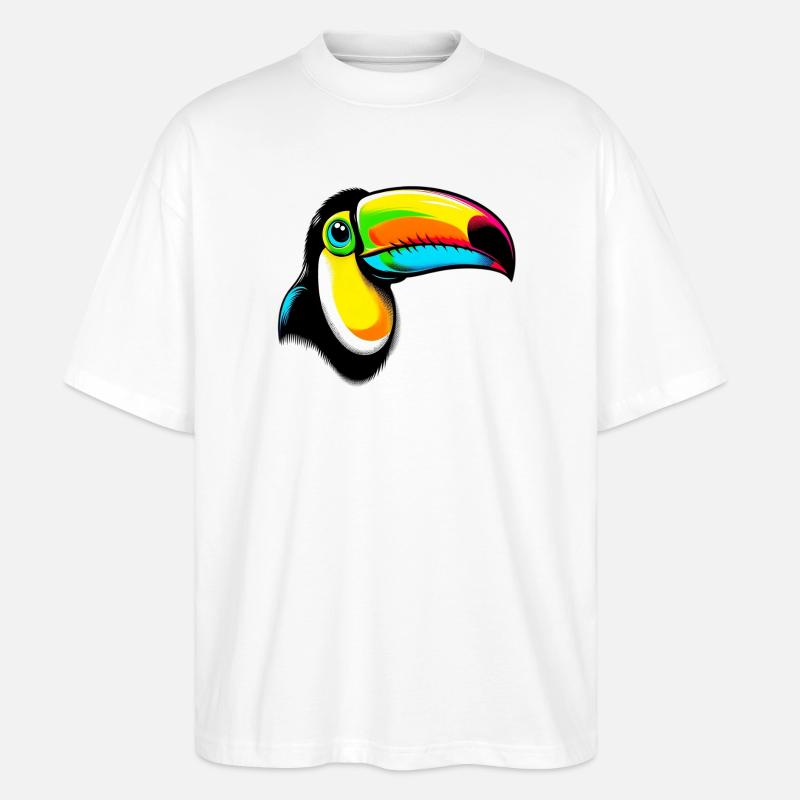 Tukan - Stanley/Stella Oversized Unisex Bio T-Shirt Blaster 2.0 - Weiß