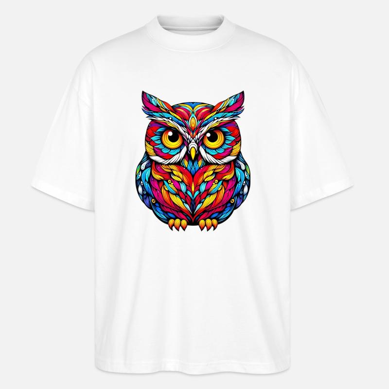 Hibou - T-shirt bio Blaster 2.0 coupe oversize Stanley/Stella Unisexe - blanc