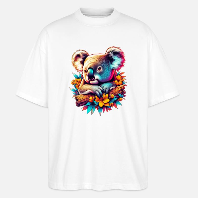 Koala - Stanley/Stella Oversized Unisex Bio T-Shirt Blaster 2.0 - Weiß