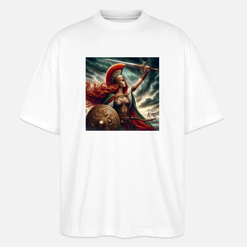 Die Macht eines keltischen Kriegers - Stanley/Stella Oversized Unisex Bio T-Shirt Blaster 2.0 - Weiß