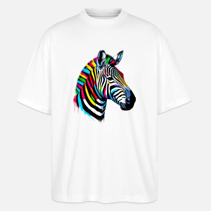 Zebra - Stanley/Stella Oversized Unisex Bio T-Shirt Blaster 2.0 - Weiß