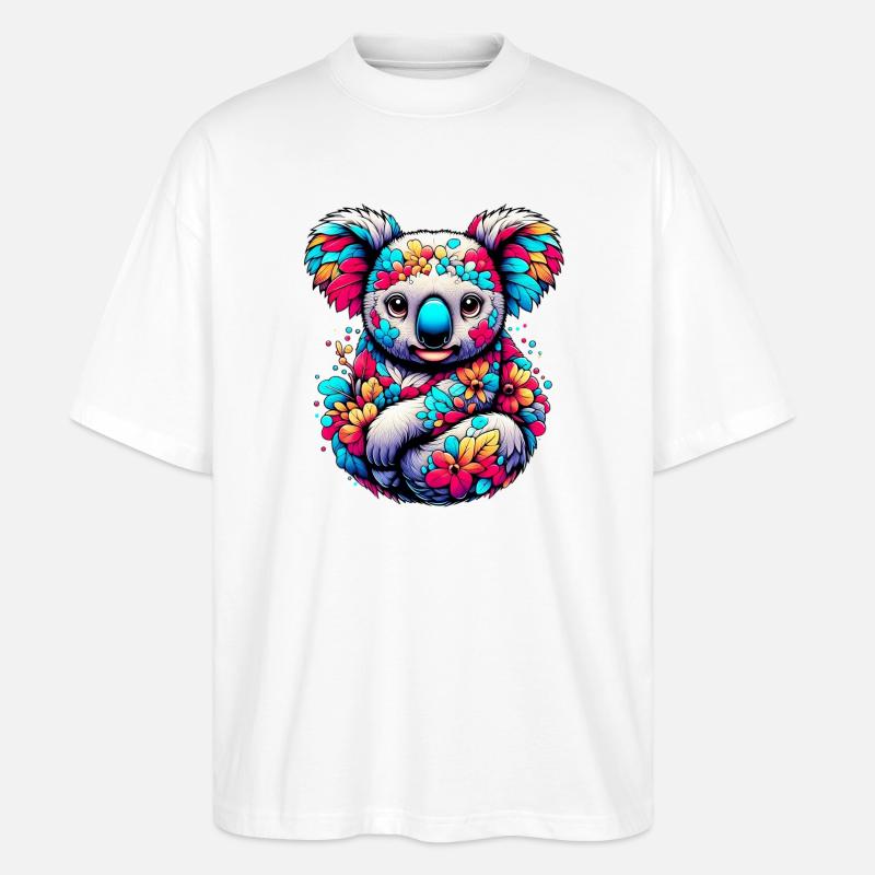 Koala - Stanley/Stella Oversized Unisex Bio T-Shirt Blaster 2.0 - Weiß
