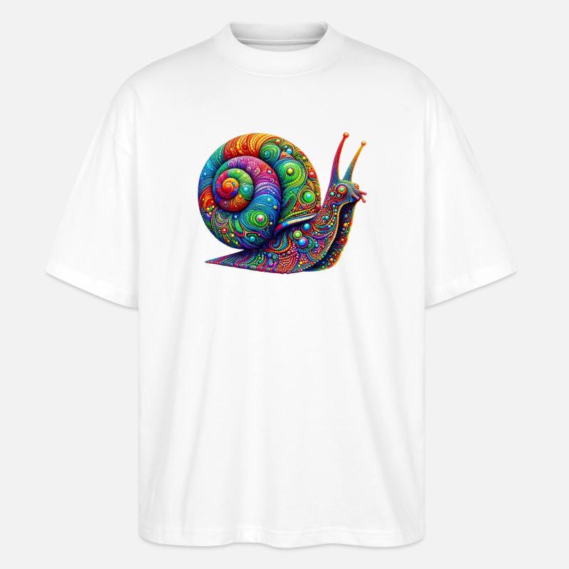 Schnecke - Stanley/Stella Oversized Unisex Bio T-Shirt Blaster 2.0 - Weiß