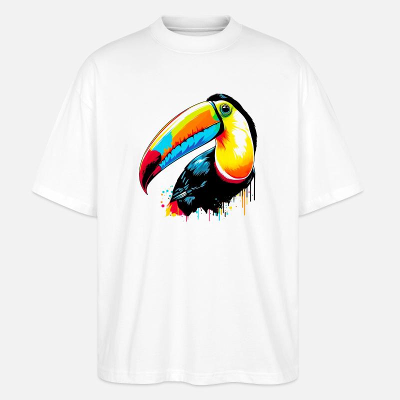 Toucan - T-shirt bio Blaster 2.0 coupe oversize Stanley/Stella Unisexe - blanc