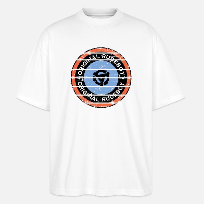 Original Rudeboy - Stanley/Stella Oversized Unisex Bio T-Shirt Blaster 2.0 - Weiß