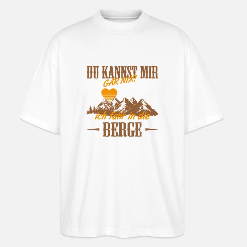 Berge Sehnsucht - Stanley/Stella Oversized Unisex Bio T-Shirt Blaster 2.0 - Weiß