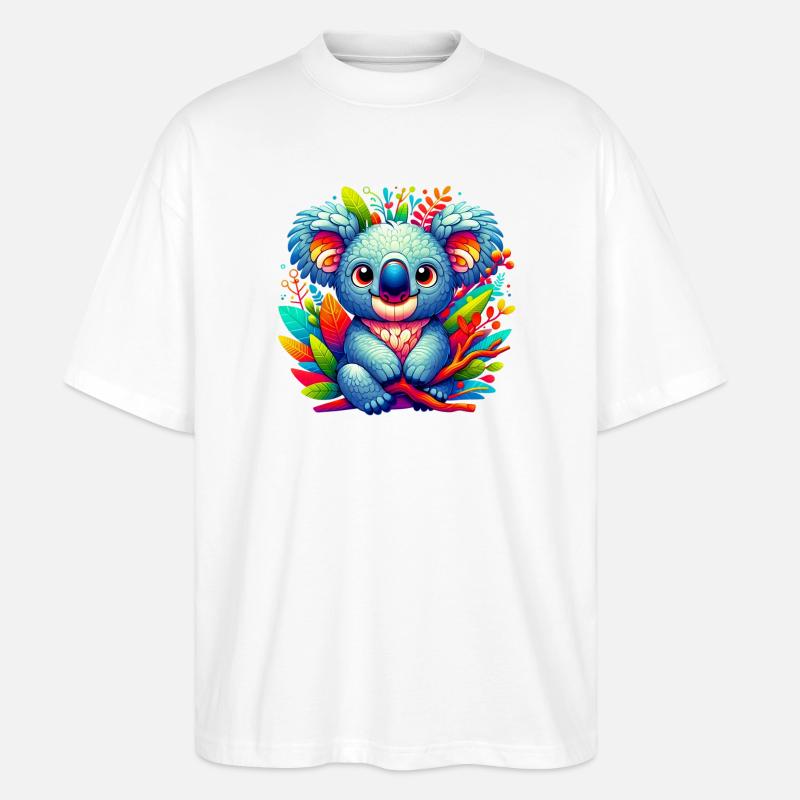 Koala - Stanley/Stella Oversized Unisex Bio T-Shirt Blaster 2.0 - Weiß