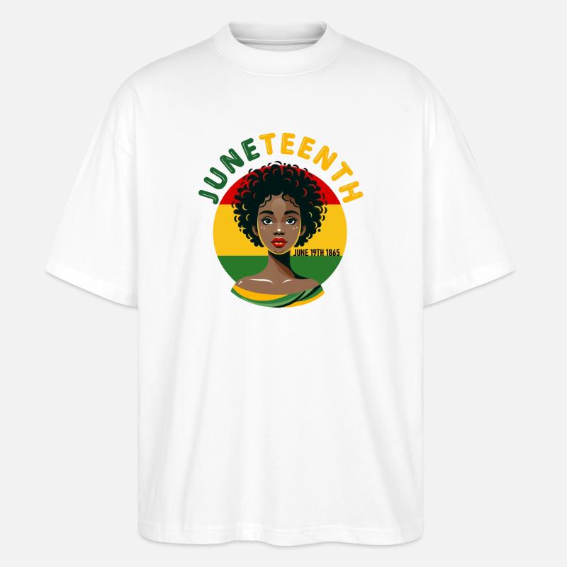 Juneteenth - Stanley/Stella Oversized Unisex Bio T-Shirt Blaster 2.0 - Weiß