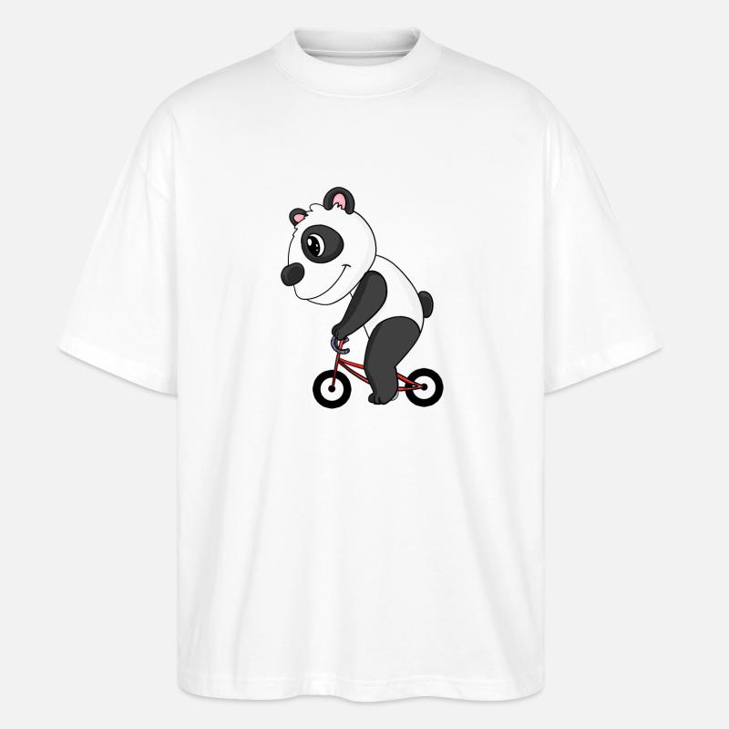 Vélo Panda - T-shirt bio Blaster 2.0 coupe oversize Stanley/Stella Unisexe - blanc