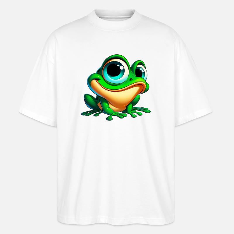 Frosch - Stanley/Stella Oversized Unisex Bio T-Shirt Blaster 2.0 - Weiß