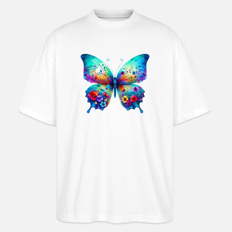 Papillon - T-shirt bio Blaster 2.0 coupe oversize Stanley/Stella Unisexe - blanc