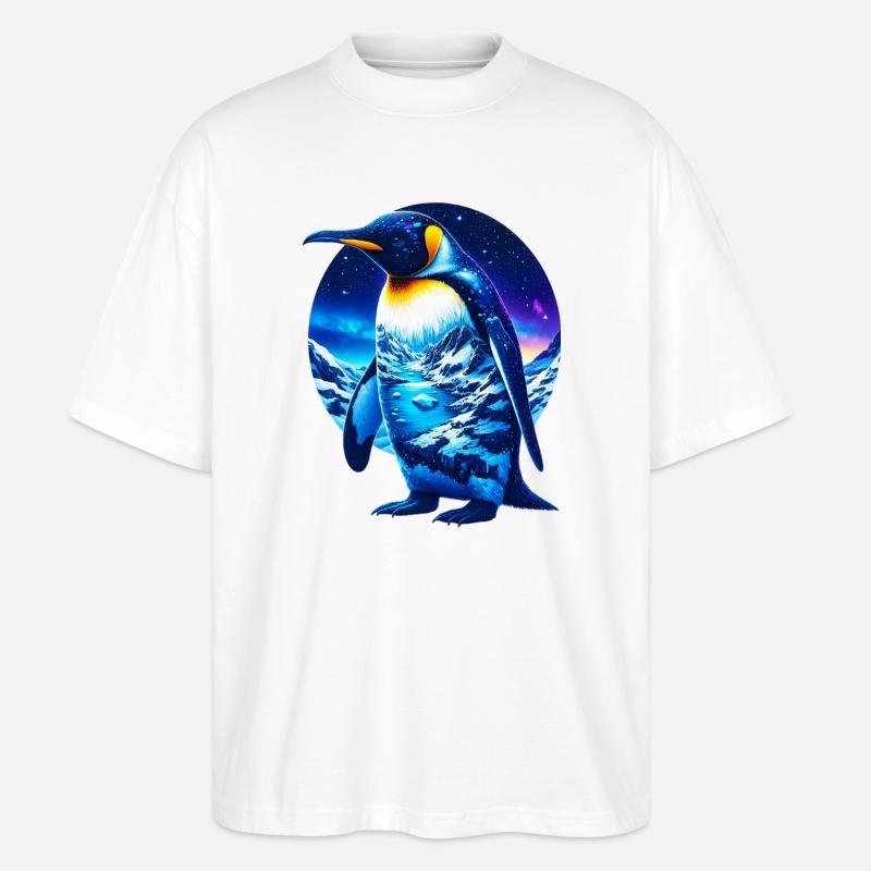 Pinguin - Stanley/Stella Oversized Unisex Bio T-Shirt Blaster 2.0 - Weiß