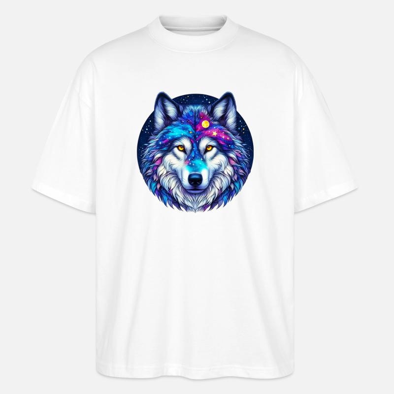 Wolf - Stanley/Stella Oversized Unisex Organic T-shirt Blaster 2.0 - white