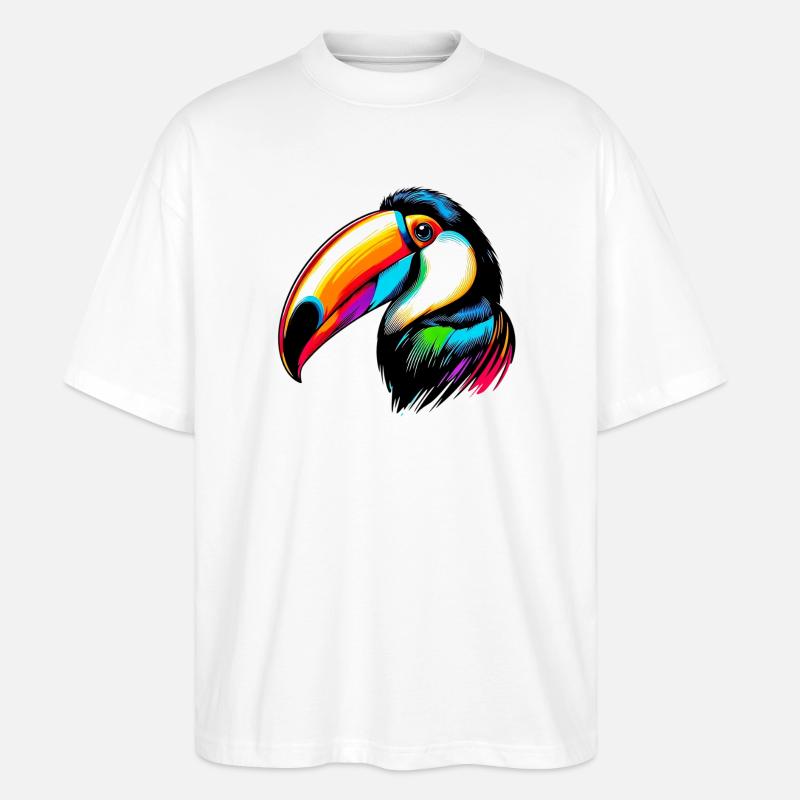 Tukan - Stanley/Stella Oversized Unisex Bio T-Shirt Blaster 2.0 - Weiß