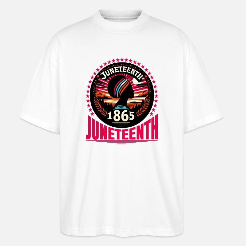 Juneteenth feiern: Freiheit, Erbe, Einheit - Stanley/Stella Oversized Unisex Bio T-Shirt Blaster 2.0 - Weiß