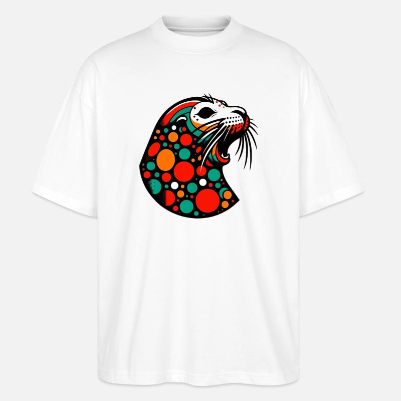 Phoque - T-shirt bio Blaster 2.0 coupe oversize Stanley/Stella Unisexe - blanc