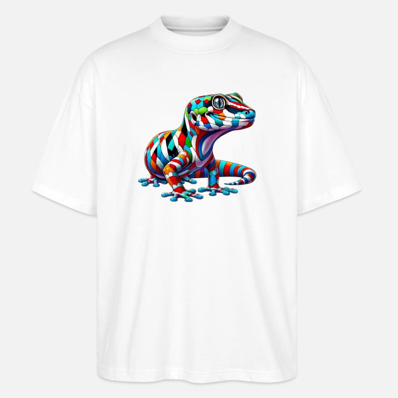 Gecko - Stanley/Stella Oversized Unisex Bio T-Shirt Blaster 2.0 - Weiß
