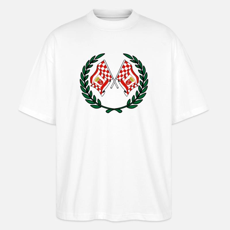 Drapeaux Brême couronne de laurier - T-shirt bio Blaster 2.0 coupe oversize Stanley/Stella Unisexe - blanc