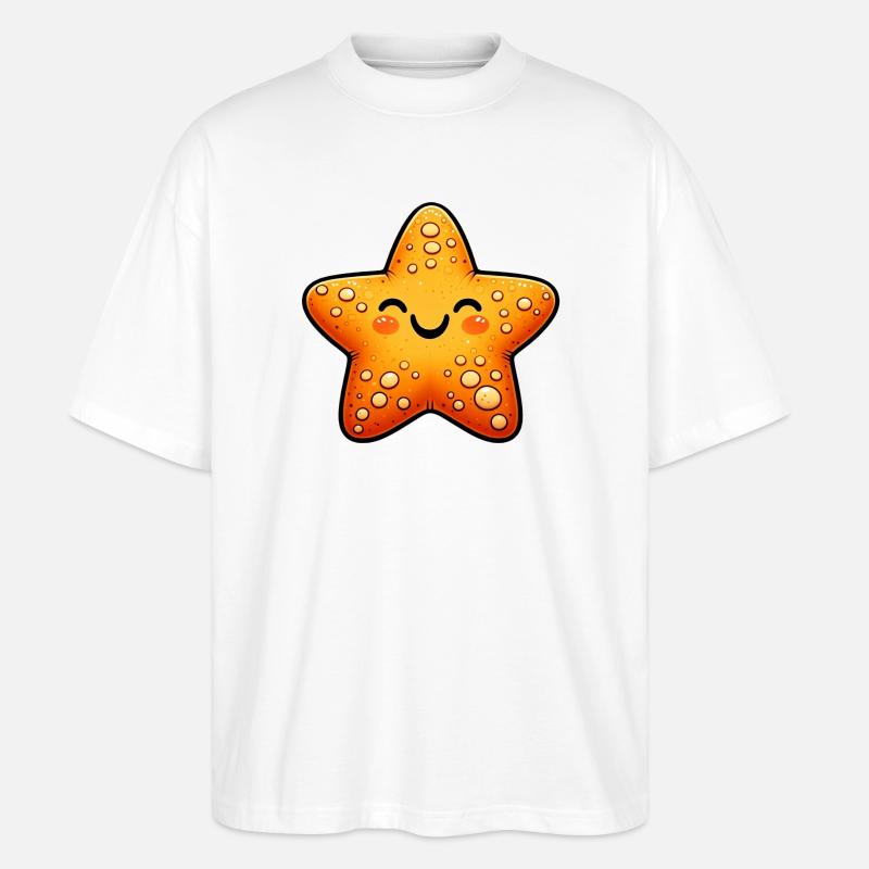 Seestern - Stanley/Stella Oversized Unisex Bio T-Shirt Blaster 2.0 - Weiß