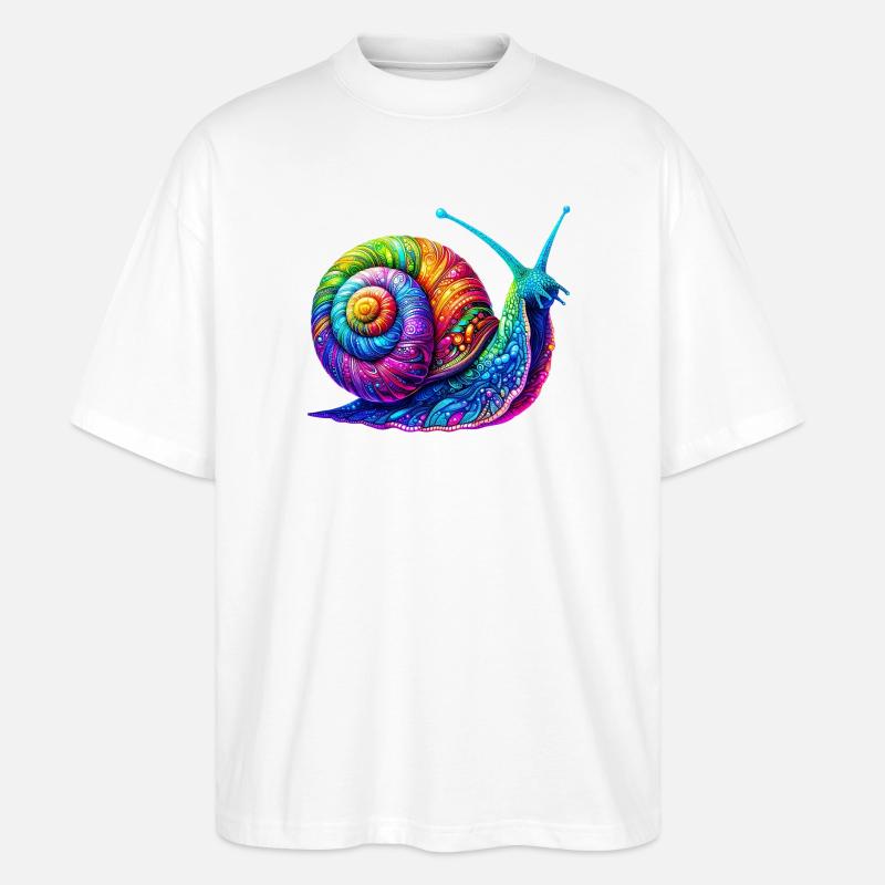 Schnecke - Stanley/Stella Oversized Unisex Bio T-Shirt Blaster 2.0 - Weiß