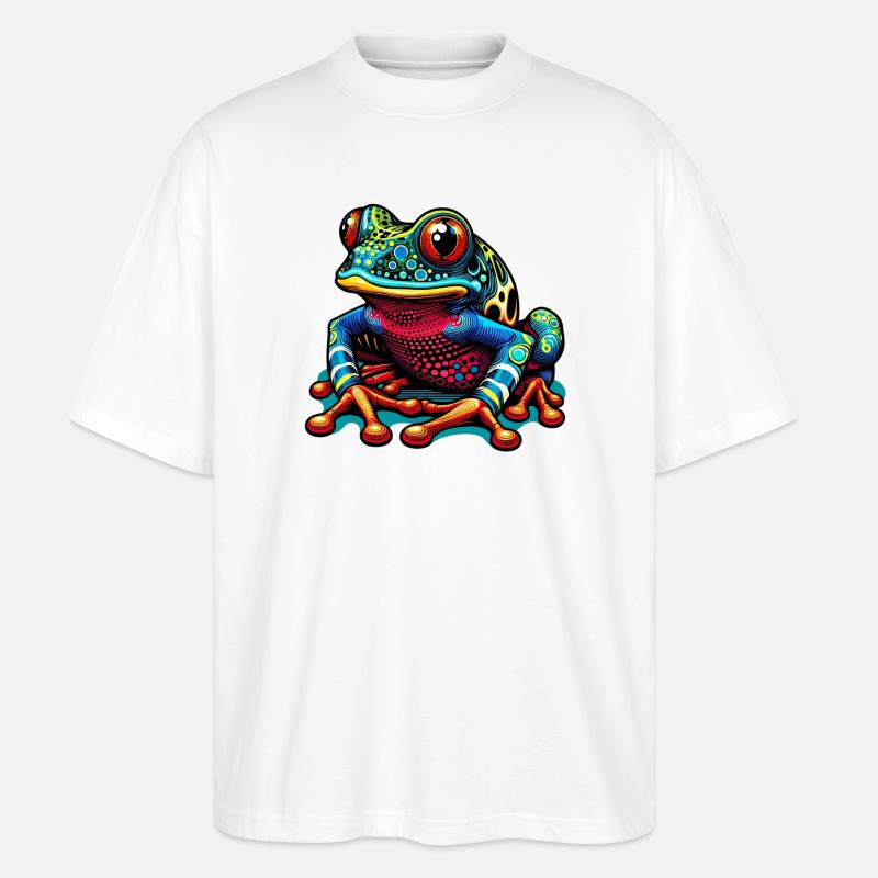 Grenouille - T-shirt bio Blaster 2.0 coupe oversize Stanley/Stella Unisexe - blanc