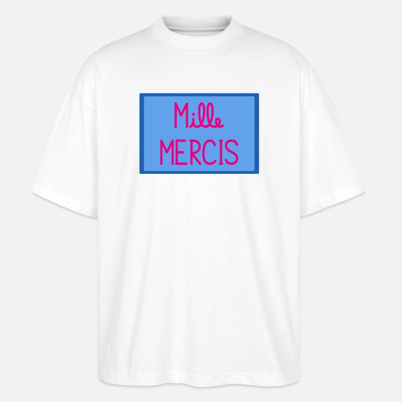 MAÎTRESSE. MAITRE. MERCI. MERCI MAÎTRESSE - T-shirt bio Blaster 2.0 coupe oversize Stanley/Stella Unisexe - blanc