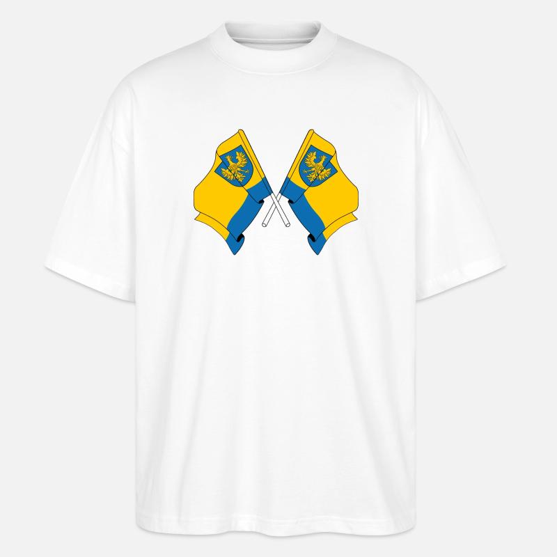 Deux drapeaux Opole - T-shirt bio Blaster 2.0 coupe oversize Stanley/Stella Unisexe - blanc