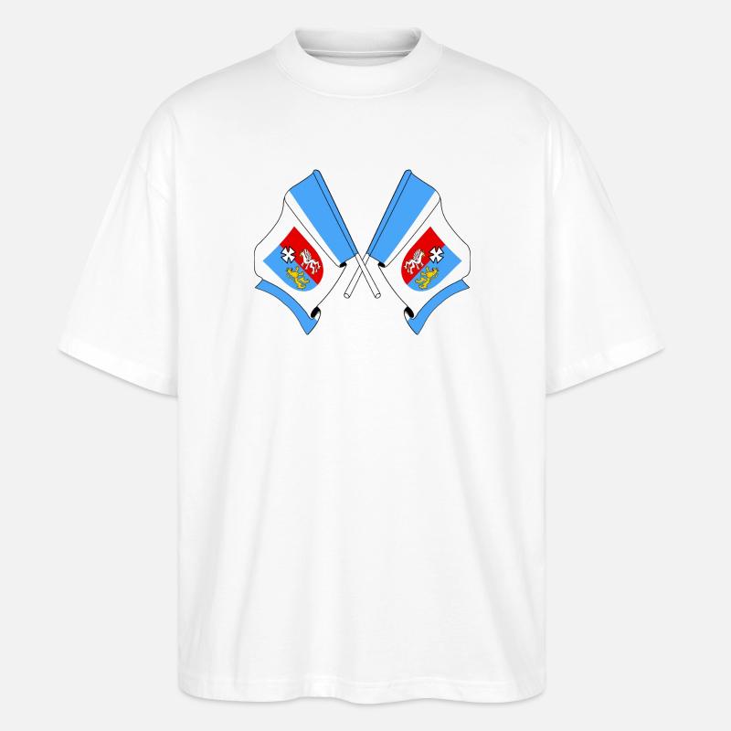 Deux drapeaux Subcarpatie - T-shirt bio Blaster 2.0 coupe oversize Stanley/Stella Unisexe - blanc