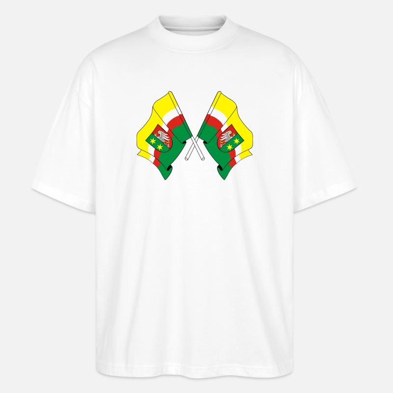 Deux drapeaux Lubusz - T-shirt bio Blaster 2.0 coupe oversize Stanley/Stella Unisexe - blanc