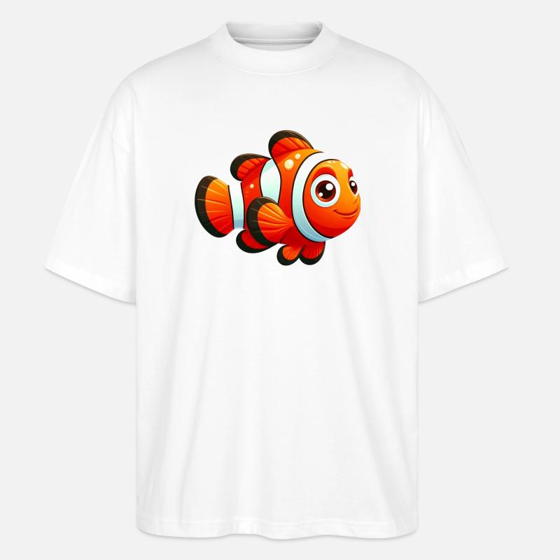 Clownfisch - Stanley/Stella Oversized Unisex Bio T-Shirt Blaster 2.0 - Weiß