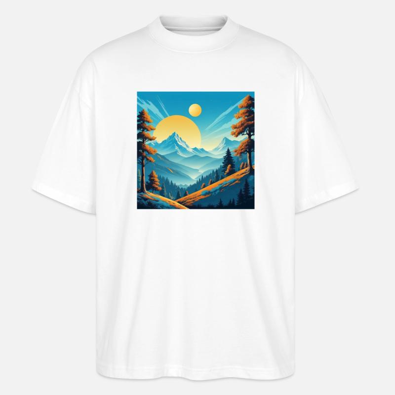 Zwei Sonnen - Stanley/Stella Oversized Unisex Bio T-Shirt Blaster 2.0 - Weiß