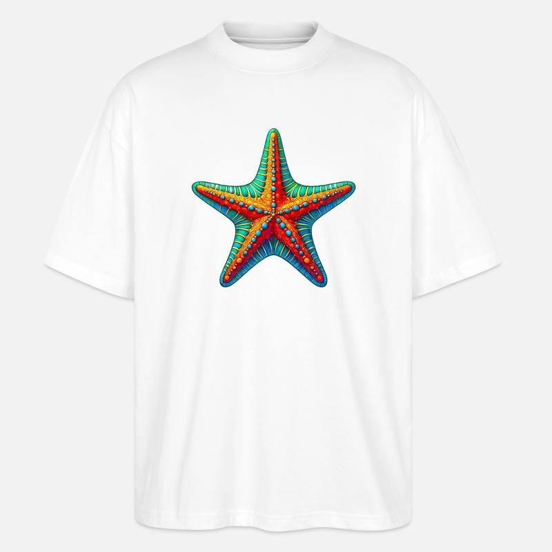 Seestern - Stanley/Stella Oversized Unisex Bio T-Shirt Blaster 2.0 - Weiß