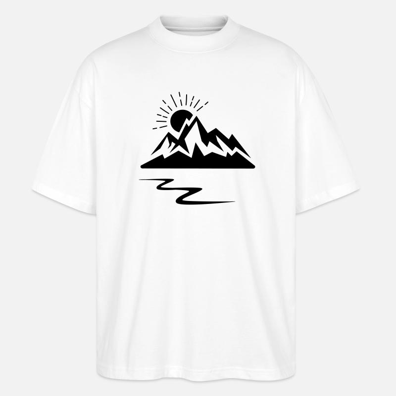 Berg-Logo - Stanley/Stella Oversized Unisex Bio T-Shirt Blaster 2.0 - Weiß
