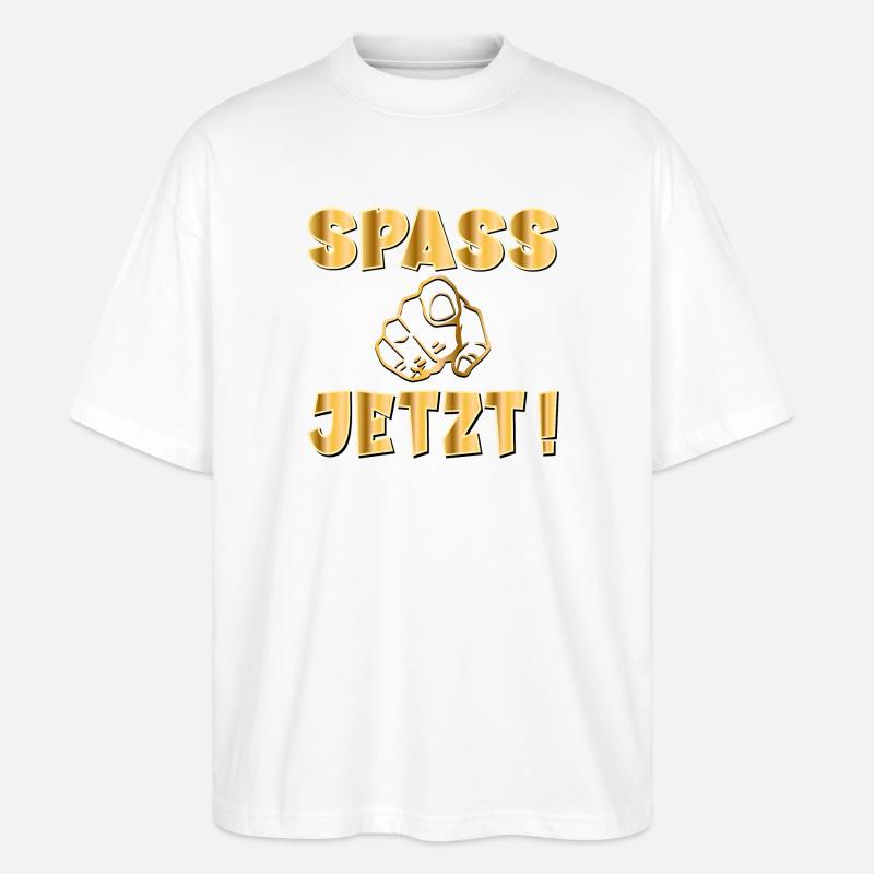 SPAß SPASS JETZT - Stanley/Stella Oversized Unisex Bio T-Shirt Blaster 2.0 - Weiß