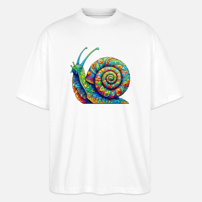 Schnecke - Stanley/Stella Oversized Unisex Bio T-Shirt Blaster 2.0 - Weiß