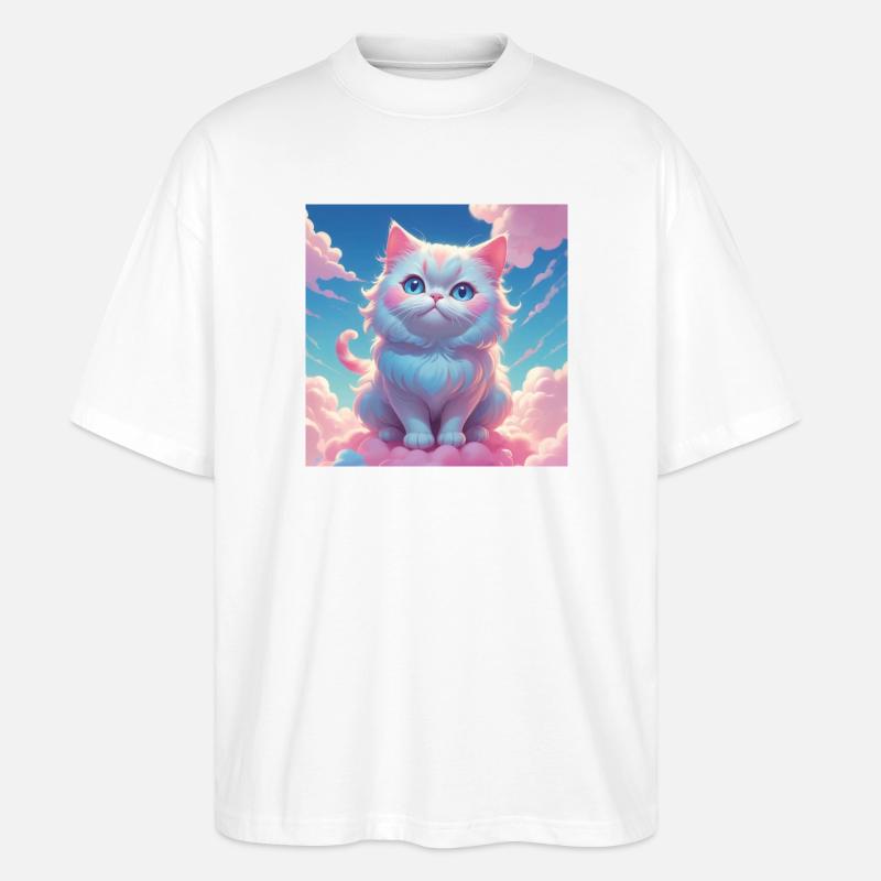 Kätzchen - Stanley/Stella Oversized Unisex Bio T-Shirt Blaster 2.0 - Weiß