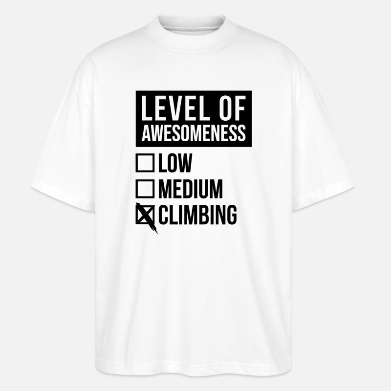 Klettern - Stanley/Stella Oversized Unisex Bio T-Shirt Blaster 2.0 - Weiß