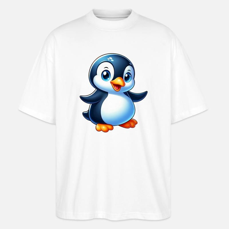 Penguin - Stanley/Stella Oversized Unisex Organic T-shirt Blaster 2.0 - white