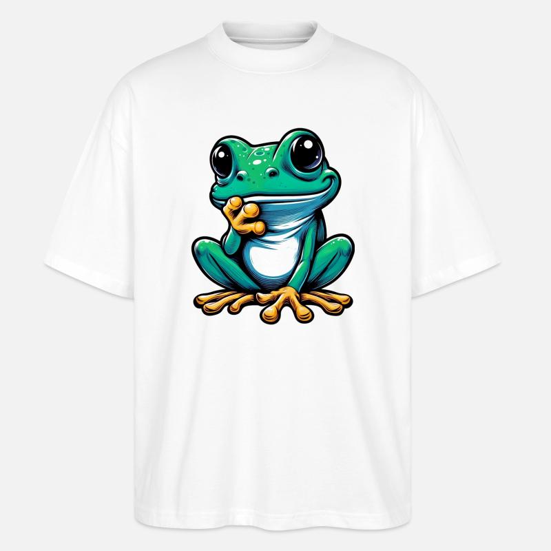 Frosch - Stanley/Stella Oversized Unisex Bio T-Shirt Blaster 2.0 - Weiß