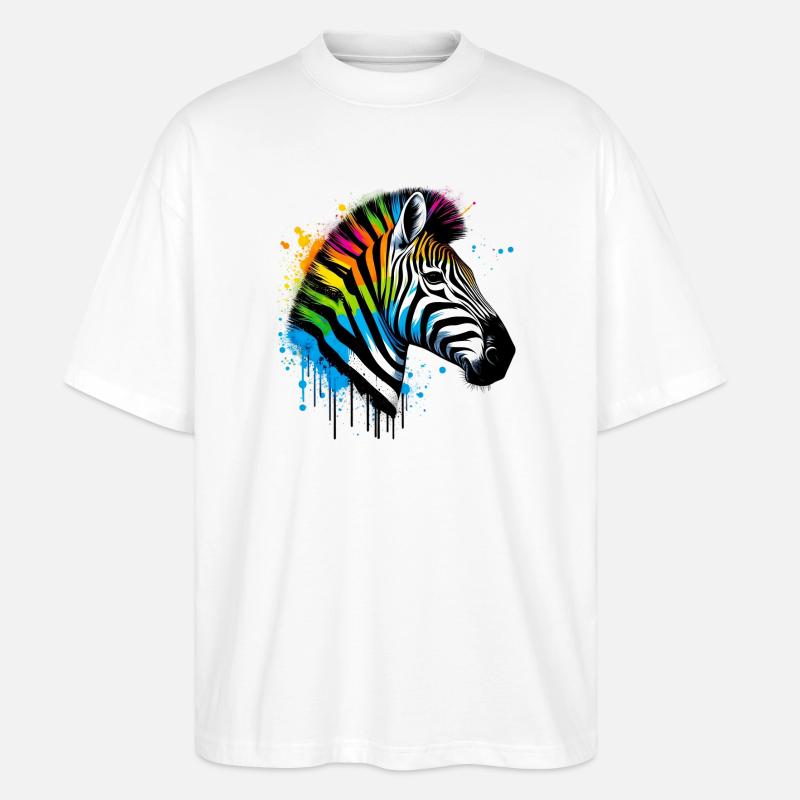 Zebra - Stanley/Stella Oversized Unisex Bio T-Shirt Blaster 2.0 - Weiß