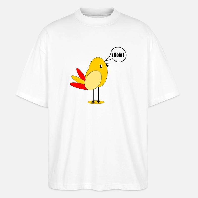 SPANIEN LÄNDERFAHNE SPANISCH VOGEL - Stanley/Stella Oversized Unisex Bio T-Shirt Blaster 2.0 - Weiß