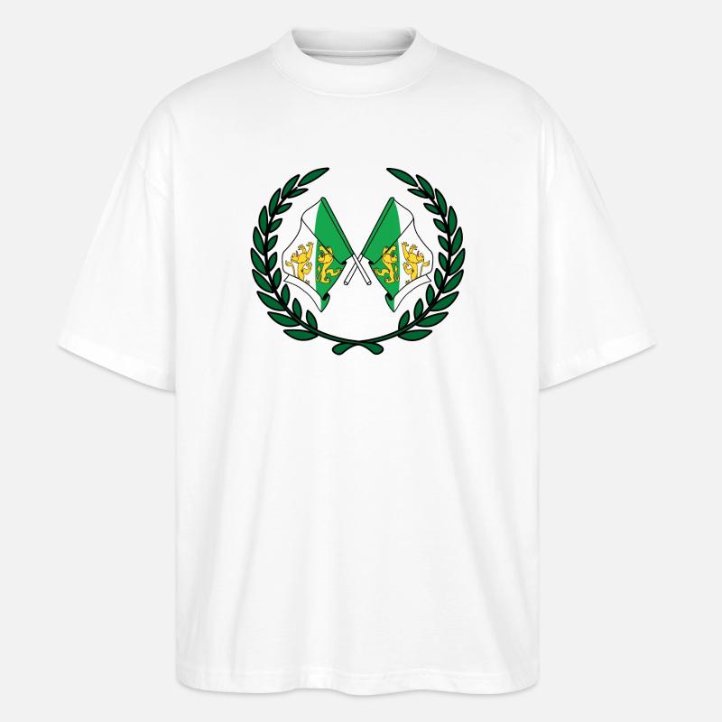 Fahnen Grafschaft Thurgau Schweiz Lorbeerkranz - Stanley/Stella Oversized Unisex Bio T-Shirt Blaster 2.0 - Weiß