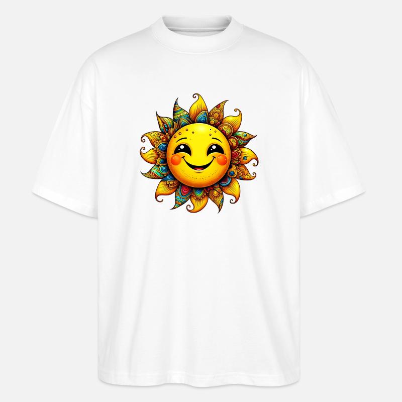 Sonne - Stanley/Stella Oversized Unisex Bio T-Shirt Blaster 2.0 - Weiß