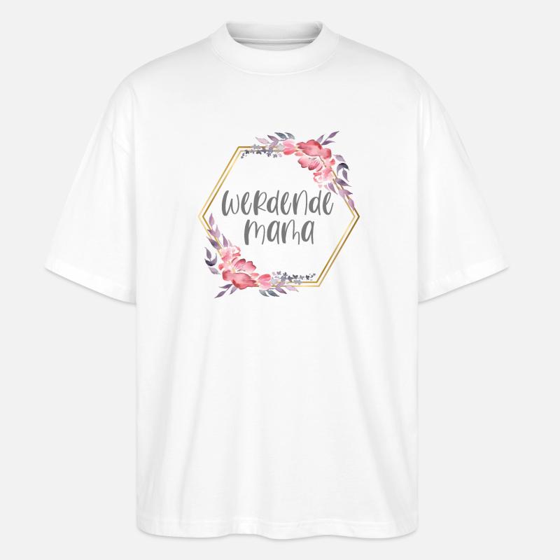 Boho Mama Schwangerschaft Geschenk - Stanley/Stella Oversized Unisex Bio T-Shirt Blaster 2.0 - Weiß