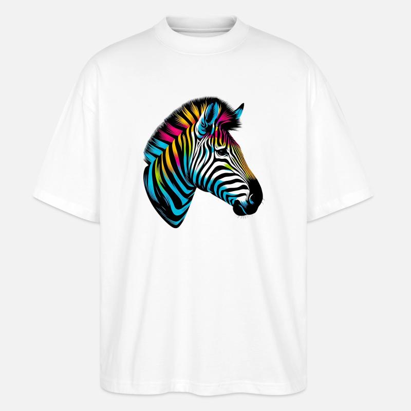 Zebra - Stanley/Stella Oversized Unisex Bio T-Shirt Blaster 2.0 - Weiß