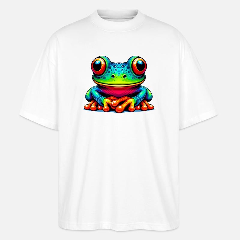 Frog - Stanley/Stella Oversized Unisex Organic T-shirt Blaster 2.0 - white