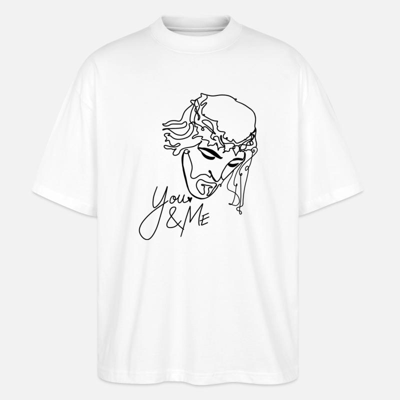 Jesus - Stanley/Stella Oversized Unisex Bio T-Shirt Blaster 2.0 - Weiß