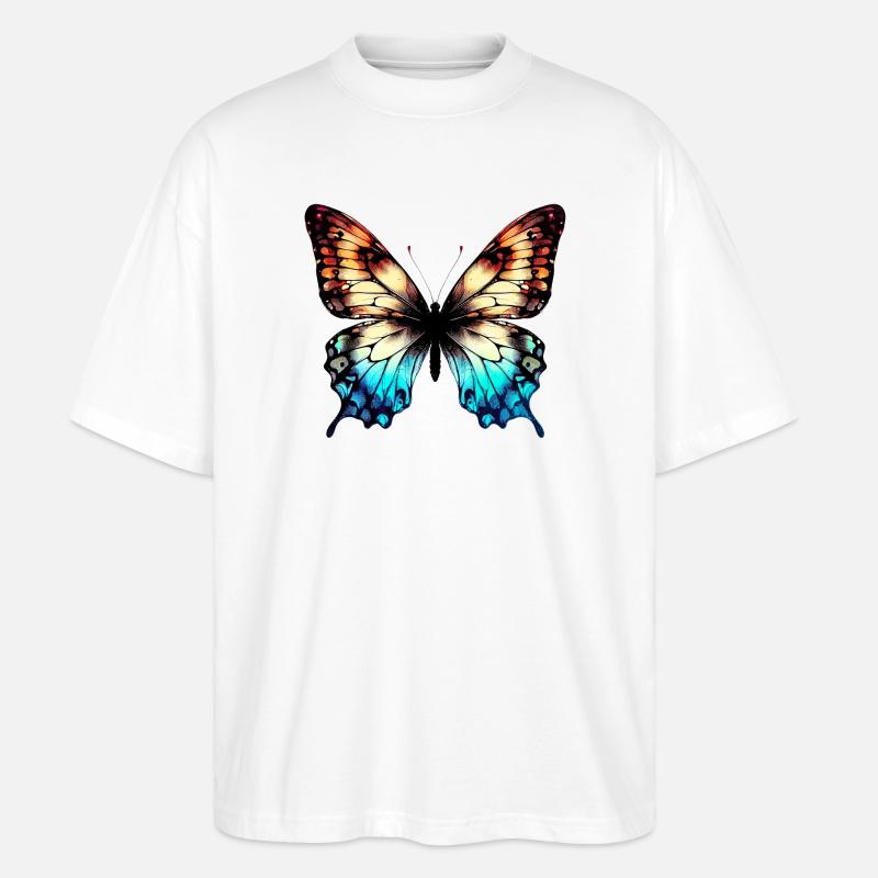 Butterfly - Stanley/Stella Oversized Unisex Organic T-shirt Blaster 2.0 - white